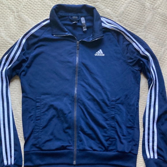adidas Jackets & Coats Mens Medium Navy Blue Adidas Jacketin Really Good Shape Poshmark